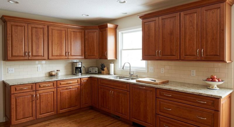 Cherry Cabinet Refacing in Waco, TX