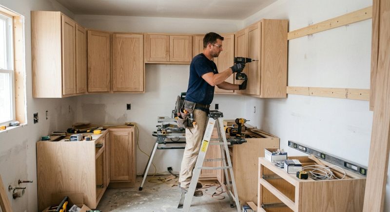 Pine Cabinets Installation in Carmel, IN
